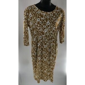 Plus Size Women's Floral Dress 3/4 Sleeve Casual Dress w/ Pockets Size 2X NEW